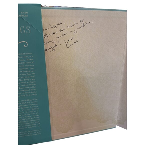 Vintage 1987 Martha Stewart Weddings Book Hardcover With Dust Jacket - Picture 2 of 9